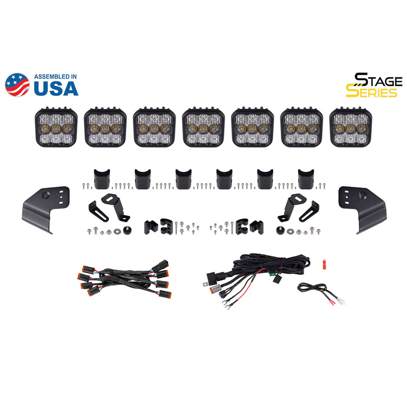  Diode Dynamics - Bronco SS5 Sport CrossLink Windshield White Combo Lightbar Kit